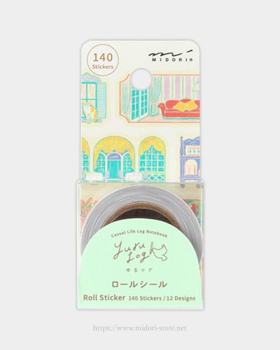 MIDORIゆるログシリーズ　ロールシール『 窓の風景柄』
